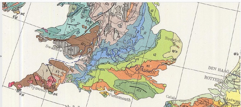 International Geological Map of Europe and the Mediterranean - detail